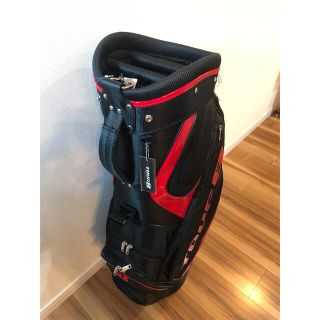 ブリヂストン(BRIDGESTONE)のブリヂストンGOLFTOUR B キャディバッグCBG91Y ブラック×レッド(バッグ)