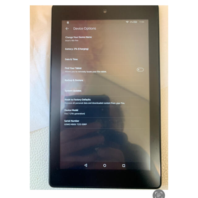 ANDROID(アンドロイド)のFire 7タブレット16GB第7世代 スマホ/家電/カメラのPC/タブレット(タブレット)の商品写真