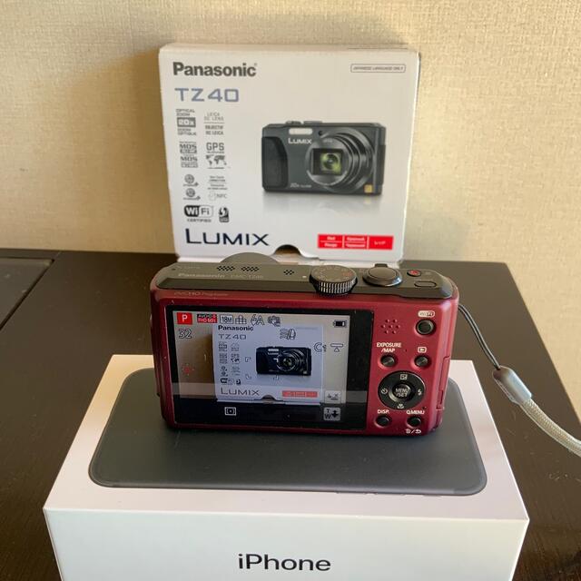 Panasonic(パナソニック)のPanasonic デジタルカメラDMC-TZ40 レッド ジャンク品 スマホ/家電/カメラのカメラ(コンパクトデジタルカメラ)の商品写真