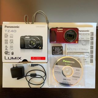 パナソニック(Panasonic)のPanasonic デジタルカメラDMC-TZ40 レッド ジャンク品(コンパクトデジタルカメラ)