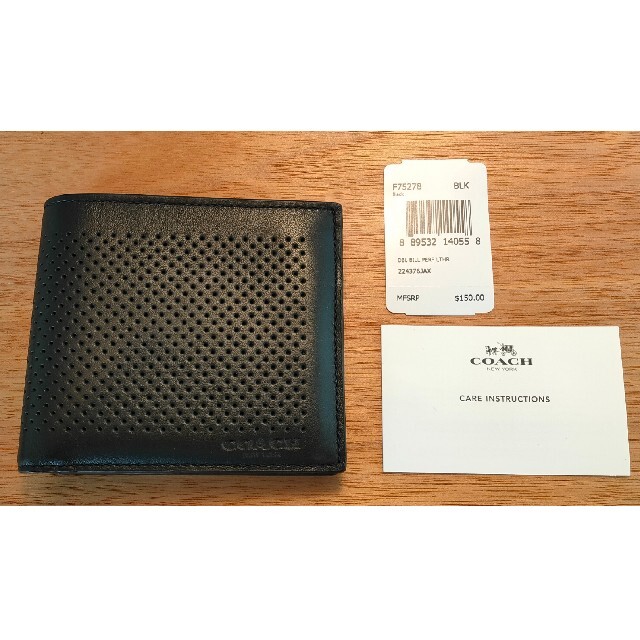 COACH - コーチ COACH 折りたたみ財布 黒 新品未使用の通販 by