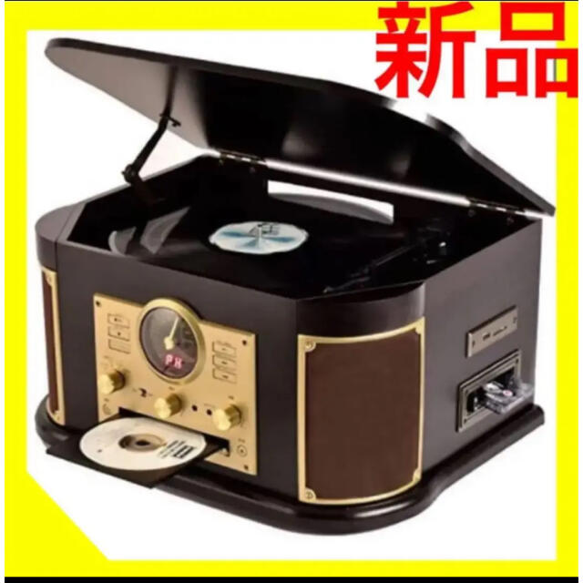 【新品】YAMAZEN MRP-M100CR(DB)レコードプレーヤー