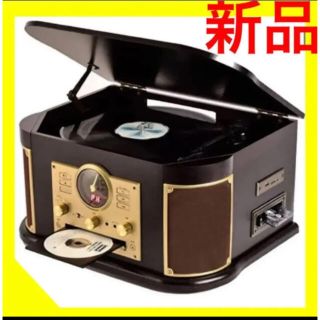 ヤマゼン(山善)の【新品】YAMAZEN MRP-M100CR(DB)レコードプレーヤー(その他)