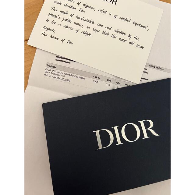 Dior - DIOR sacai コラボ ボンバージャケット 黒 48 2022ss 激 Dior - DIOR sacai コラボ ボンバージャケット 黒 48 2022ss 激