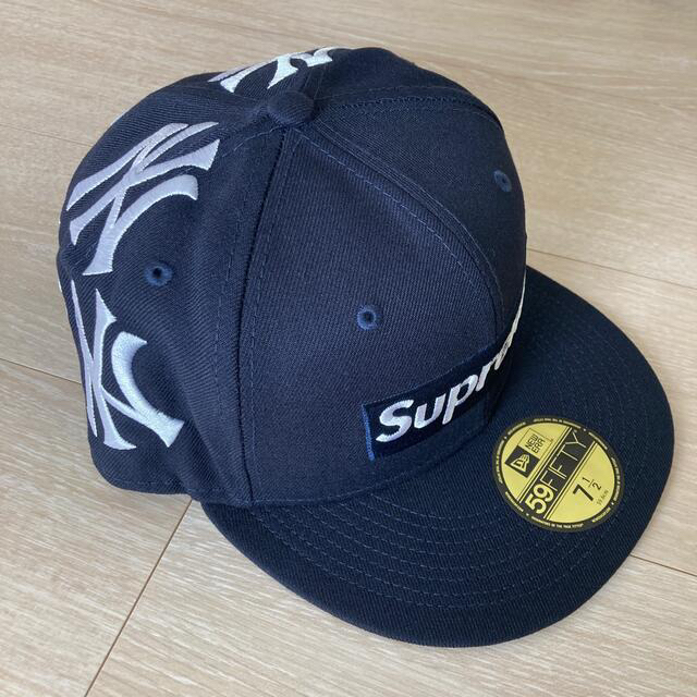 帽子【Supreme】キャップ/ネイビー