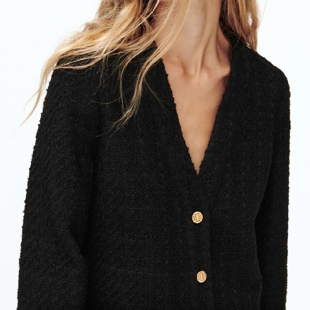 ZARA - ZARA テクスチャー カーディガン ワンピース XSサイズ ZARA - ZARA テクスチャー カーディガン ワンピース XSサイズ