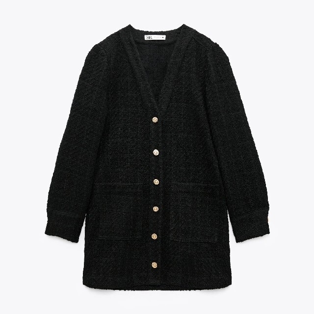 ZARA - ZARA テクスチャー カーディガン ワンピース XSサイズ ZARA - ZARA テクスチャー カーディガン ワンピース XSサイズ