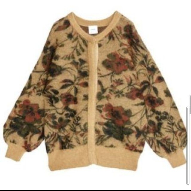 Ameri VINTAGE(アメリヴィンテージ)のameri 3WAY NOSTALGIC RUG KNIT キャメル レディースのトップス(ニット/セーター)の商品写真