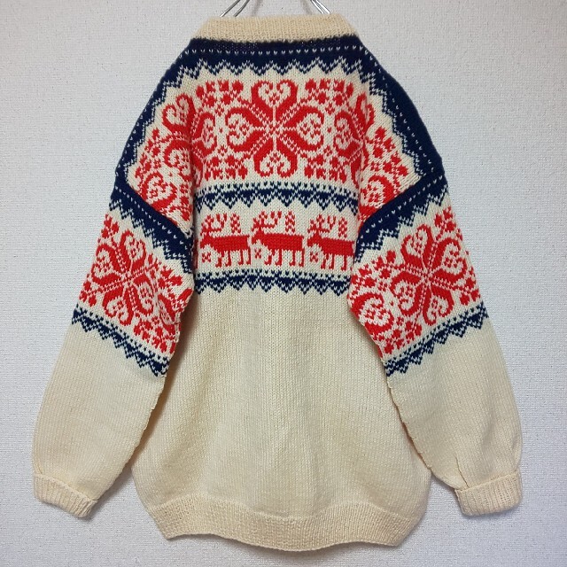 【新品同様】80s oslo sweater shop ノルディックカーディガン メンズのトップス(カーディガン)の商品写真