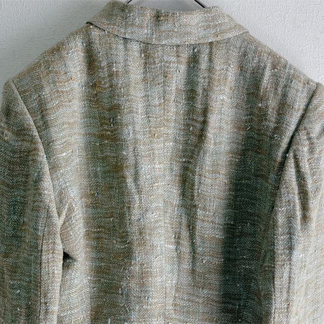 Ralph Lauren(ラルフローレン)のラルフローレン  ショートジャケット シングル リネン 美品 M 匿名発送 レディースのジャケット/アウター(テーラードジャケット)の商品写真