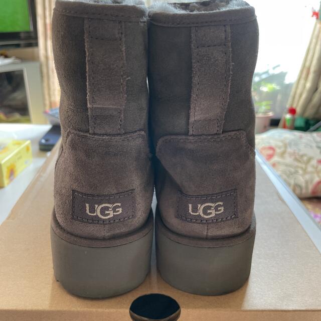 約140cmウェッジヒール高さUGGムートンブーツKRISTINグレーUS7 24cm