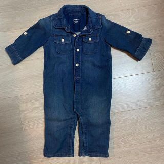 ベビーギャップ(babyGAP)の【美品】Baby GAP デニムつなぎ(ロンパース)