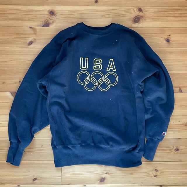 USA製　チャンピオン　リバースウィーブ　オリンピック　刺繍　レア　90's