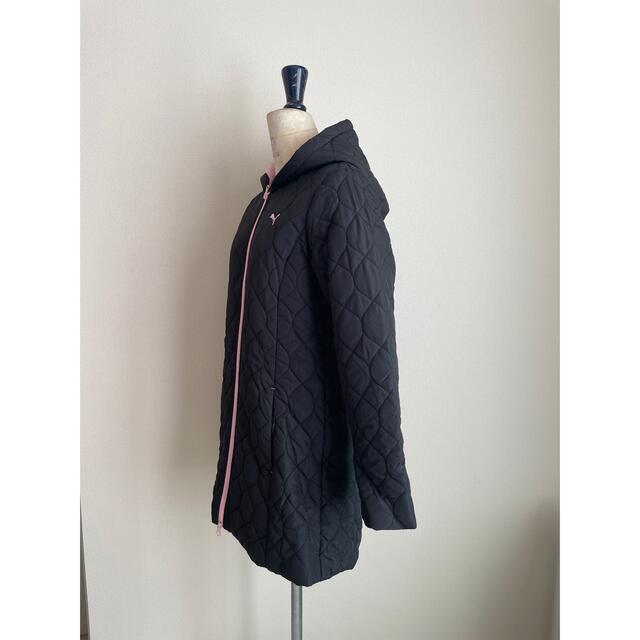 PUMA(プーマ)のプーマ キルティングコート レディース M 黒ピンク レディースのジャケット/アウター(ロングコート)の商品写真