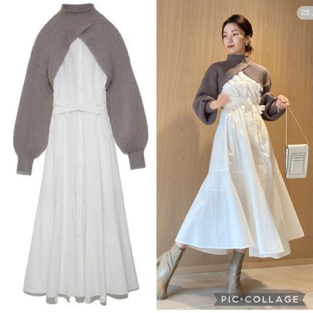 snidel ショートニットレイヤードワンピース レイヤードニット セット | フリマアプリ ラクマ