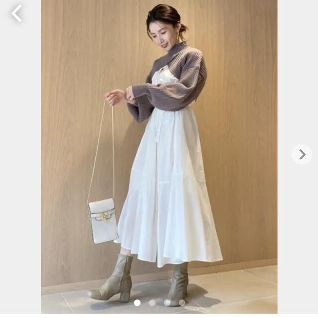 snidel ショートニットレイヤードワンピース レイヤードニット セット