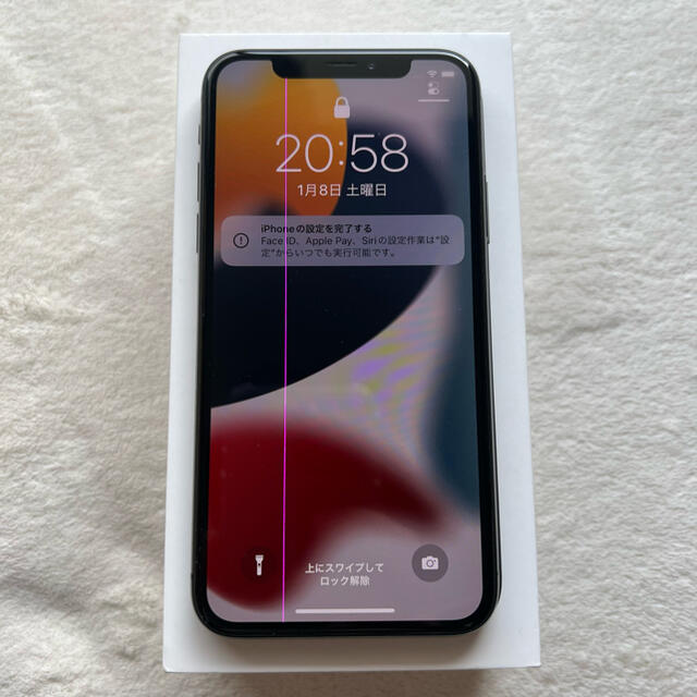 iPhone X 256GB simフリー　スペースグレイ　液晶異常ありスマホ/家電/カメラ