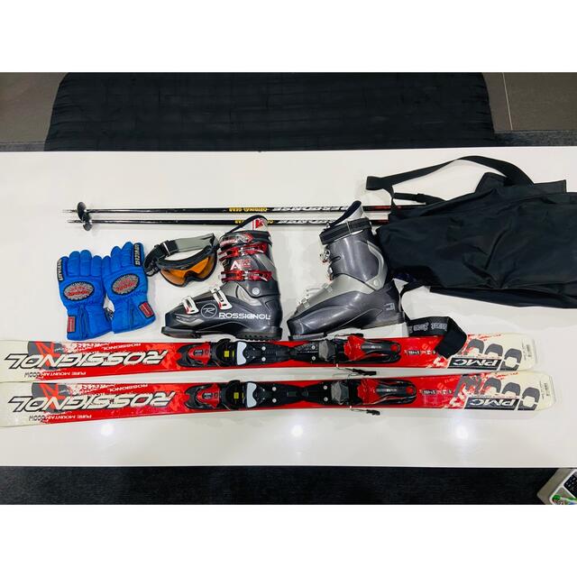 ロシニョール ROSSIGNOL カービングスキー\u0026ブーツ、ストック 3点セット