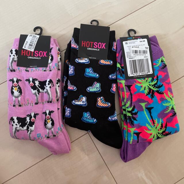 アメリカ　ソックス　レア物　hot sox  3足セット