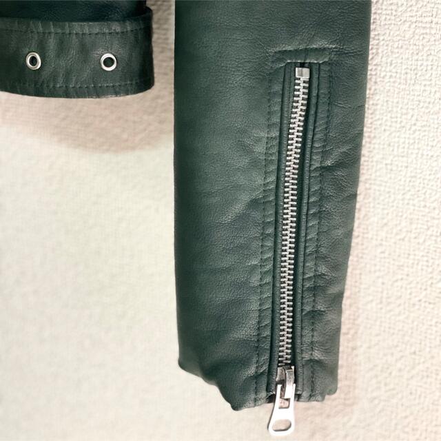 ジャケット/アウターZARA ザラフェイクファー付きレザージャケット M