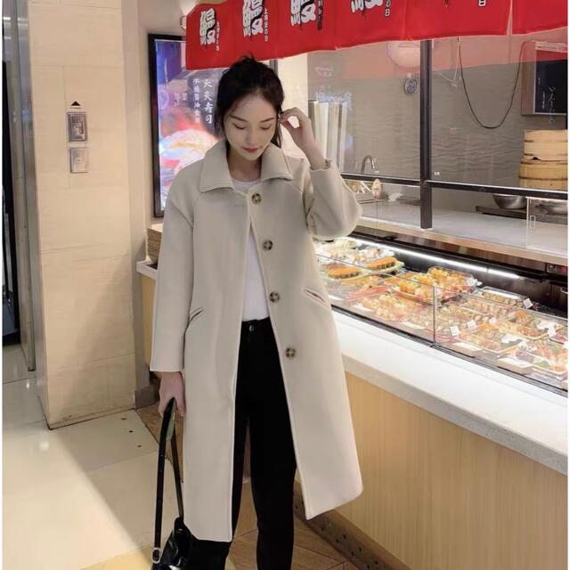 INED カシミヤ100% ロングコート 女優コート 女優襟 11号