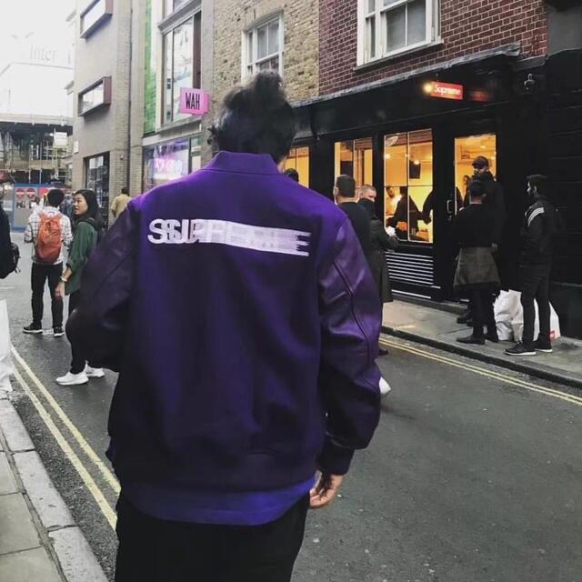 メンズsupreme motion logo varsity jacket L