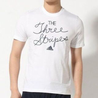 アディダス(adidas)の【送料無料】adidas 半袖Tシャツ 3ストライプス スローガン Mサイズ(Tシャツ/カットソー(半袖/袖なし))