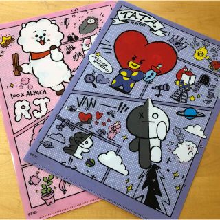 ボウダンショウネンダン(防弾少年団(BTS))の【新品未使用】くら寿司　BT21 クリアファイル　2枚セット(キャラクターグッズ)