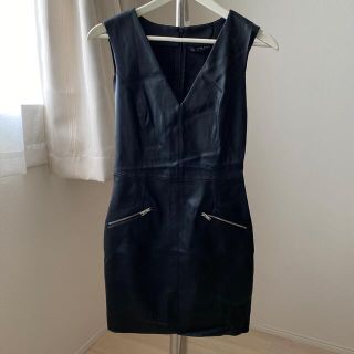 ザラ(ZARA)のZARA レザーワンピース(ミニワンピース)