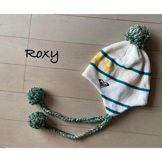 ロキシー(Roxy)のRoxyロキシー＊ニット帽＊White× green×yellow(ニット帽/ビーニー)