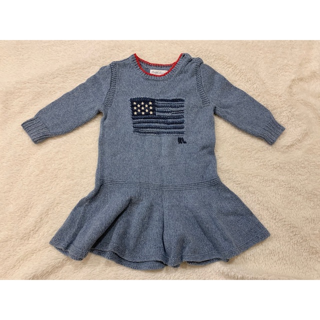 Ralph Lauren(ラルフローレン)の【トマト様専用】ラルフローレン　ニットワンピ キッズ/ベビー/マタニティのベビー服(~85cm)(ワンピース)の商品写真