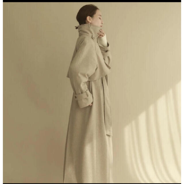 louren oversize wool trench coat