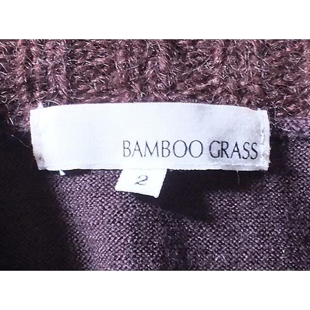 BAMBOO GRASS(バンブーブラス)の古着☆バンブー グラス☆ハイネックニット☆こげ茶M長袖☆ビッグカラー レディースのトップス(ニット/セーター)の商品写真