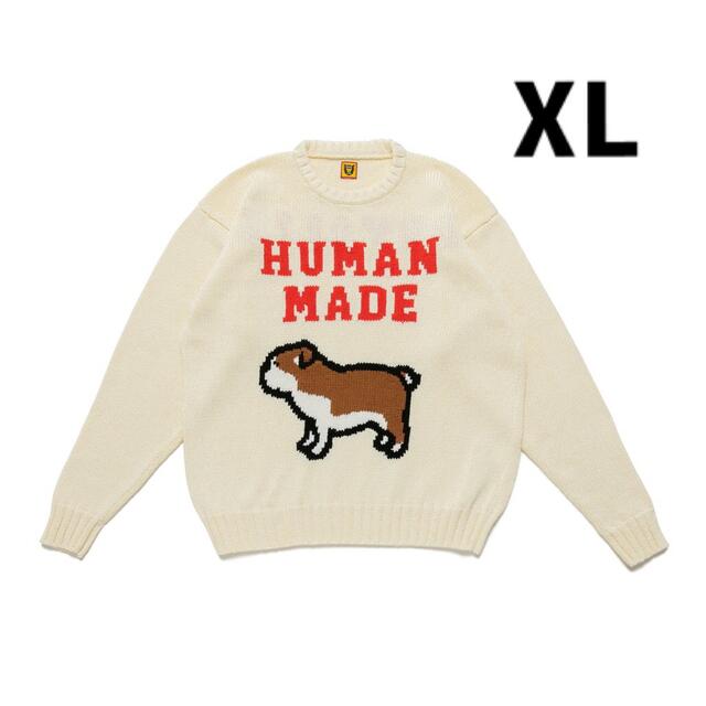 XL■HUMAN MADE COTTON KNIT SWEATSHIRT