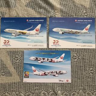 ジャル(ニホンコウクウ)(JAL(日本航空))のJAL ディズニーポストカード　周年機(写真/ポストカード)