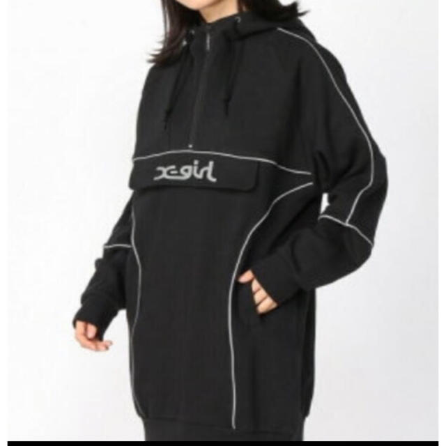 X-girl(エックスガール)の新品 X-girl  SWEAT ANORAK ワンピース レディースのワンピース(ひざ丈ワンピース)の商品写真