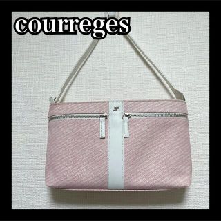 クレージュ(Courreges)のクレージュ　ハンドバッグ　ピンク　大人かわいい　ホワイト　上品　デート　お買得！(ハンドバッグ)