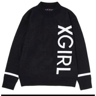 エックスガール(X-girl)の新品 X-GIRL BIG LOGO TOPS ブラック(ニット/セーター)