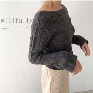 エディットフォールル(EDIT.FOR LULU)のwillfully U back open full cable knit(ニット/セーター)