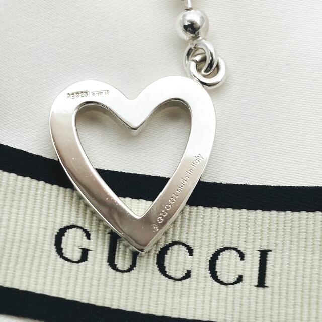 Gucci(グッチ)の美品 gucci グッチ ハートモチーフ ボールチェーンネックレス シルバー レディースのアクセサリー(ネックレス)の商品写真