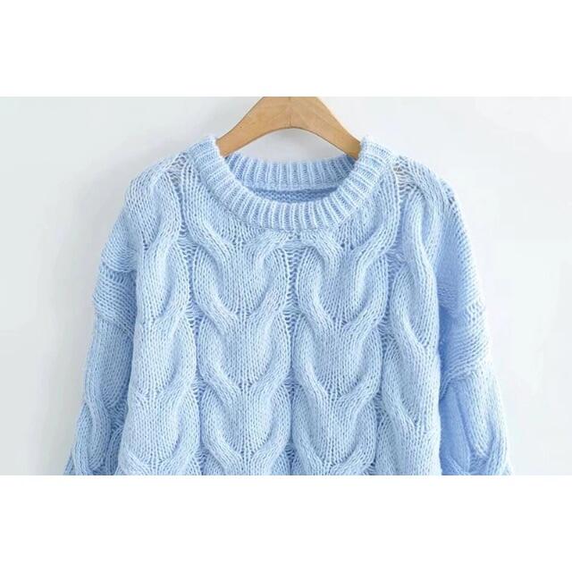 ZARA ザラ ニット ZARA - 【ZARA ザラ】ケーブルニットハイネックセーター オフ