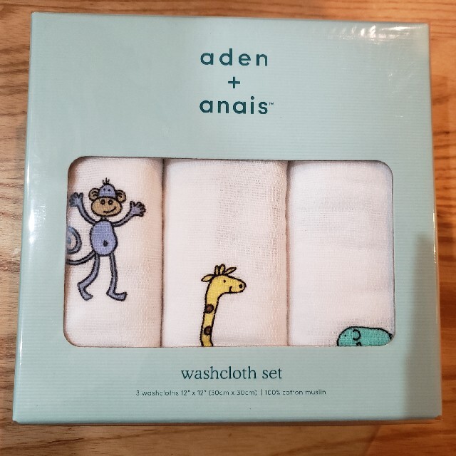 aden+anais(エイデンアンドアネイ)のエイデンアンドアネイ　ウォッシュクロスセット(新品) キッズ/ベビー/マタニティのキッズ/ベビー/マタニティ その他(その他)の商品写真