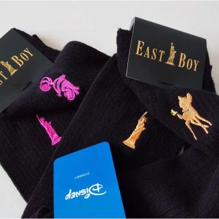 イーストボーイ(EASTBOY)のEAST  BOY　32㎝　2足セット　鮮やか両面刺繍　アリス★バンビ★チシャ猫(ソックス)