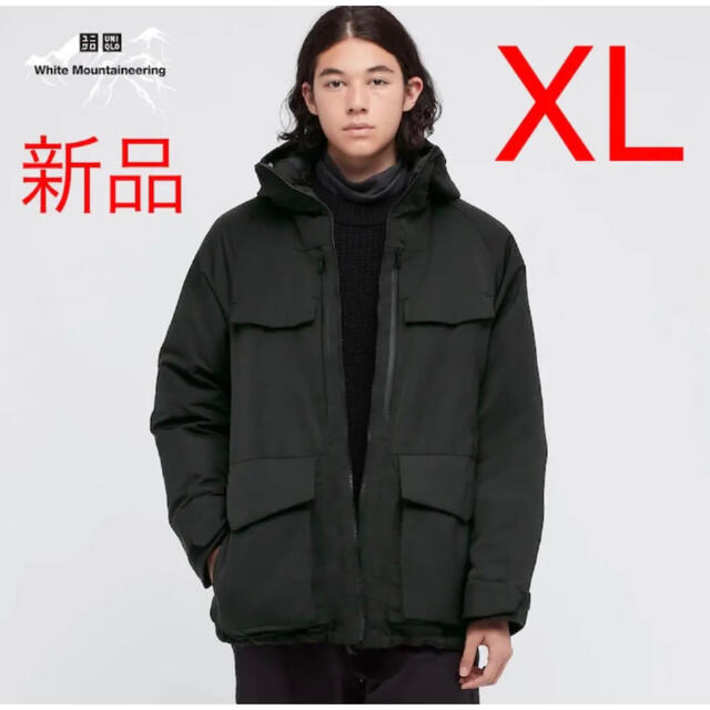 ユニクロ UNIQLO +J ハイブリッドダウンオーバーサイズパーカー　XL 黒