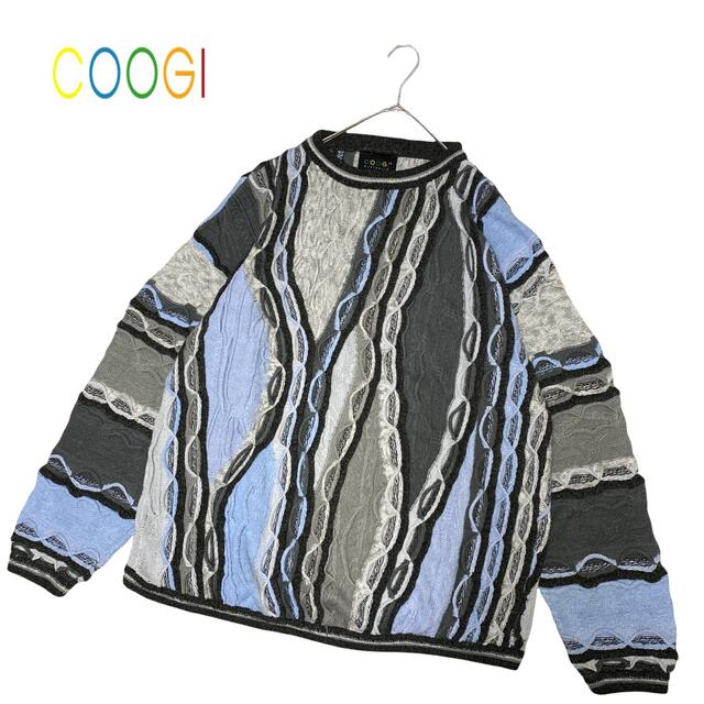 2024新入荷 クージー coogi 柄ニット 総柄 セーター 編み込み マルチ