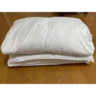 MUJI (無印良品) - 無印用品 muji グレー羽毛掛ふとん・軽量一層式／Ｓ