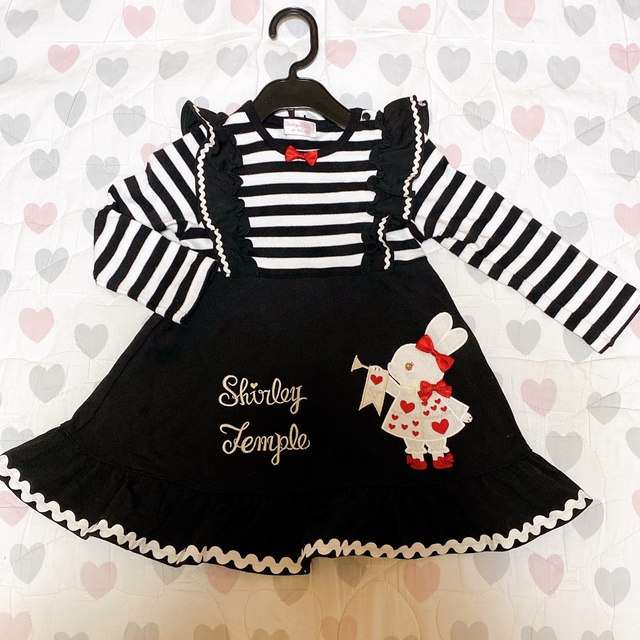 うさぎワンピース/シャーリーテンプルキッズ服女の子用(90cm~)