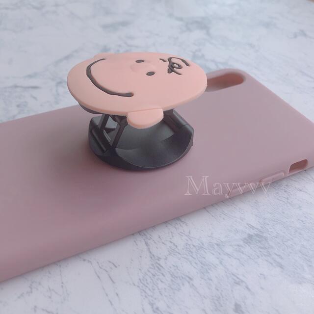 PEANUTS(ピーナッツ)の再入荷◎新品◆チャーリーブラウン ポップソケット　スマホリング　スヌーピー スマホ/家電/カメラのスマホアクセサリー(その他)の商品写真