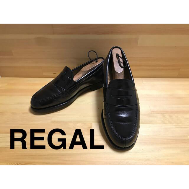 REGAL REGAL/ローファー24.5cmEE/リーガル/黒ブラック/紳士革靴/美品の通販 by マネキネコ's shop｜リーガルならラクマ
