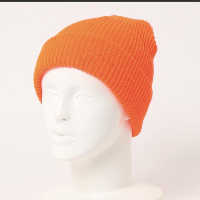 ニット帽☆オレンジ レディースの帽子(ニット帽/ビーニー)の商品写真